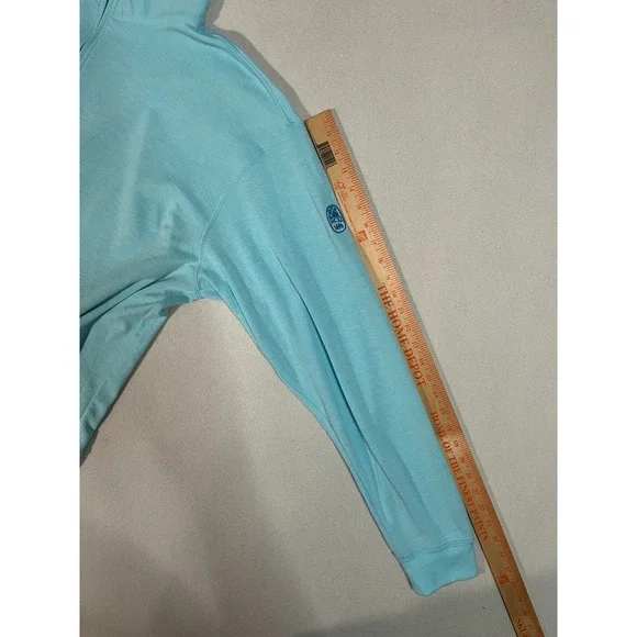 Men's Blue Turtleson Quarter-zip Sweater - Picture 9 of 9